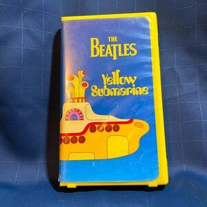 VTG Beatles ‘Yellow Submarine’ VHS tape in yellow case *EUC*